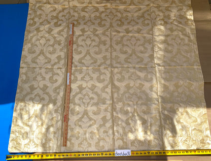 11 Berkbox96 Length Jacquards by Grey Watkins Alphonso Beige Silk Damask MSRP USD 228/y
