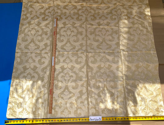 11 Berkbox96 Length Jacquards by Grey Watkins Alphonso Beige Silk Damask MSRP USD 228/y
