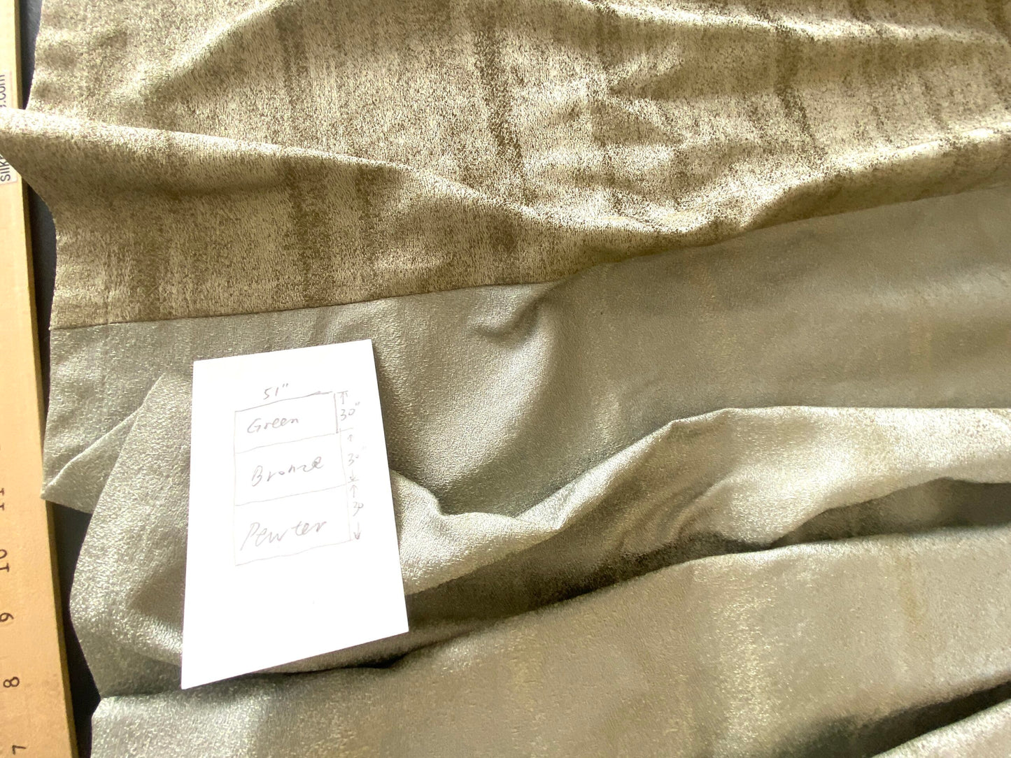 41 Berkbox73 Square by Scalamandre Aurora Silk Modern Semi Plain Abstract Pattern 3 Pieces with different Colorways 51"x30" each piece size