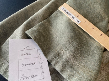 41 Berkbox73 Square by Scalamandre Aurora Silk Modern Semi Plain Abstract Pattern 3 Pieces with different Colorways 51"x30" each piece size