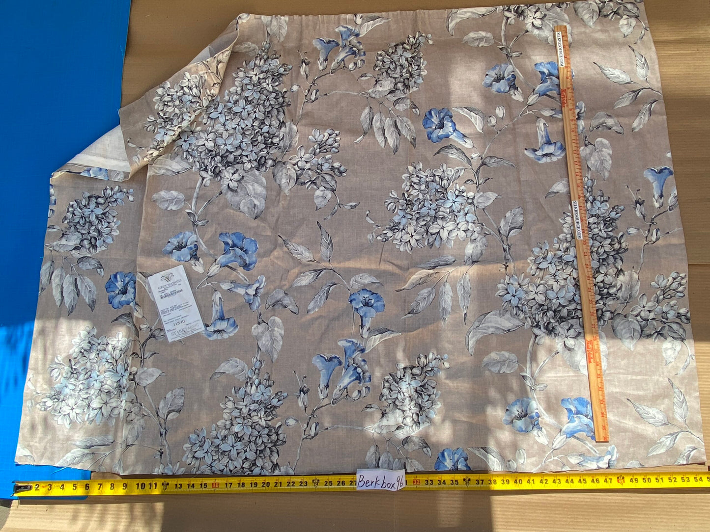 13 Berkbox96 Length Printed Fabrics by Scalamandre Merrimon Linen Gray Floral 100% Linen with Glazed finish MSRP 346/y