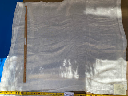 15 Berkbox96 Length Plains Textures by Houles Paris Tissu Gaya Coloris Sheer White Solid MSRP USD200+/y