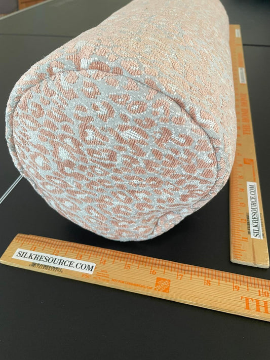 PILLOW 21"x8" Scalamandre LEOPARD BOLSTER PINK SAND Animal Skin MSRP USD339+