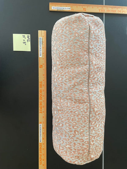 PILLOW 21"x8" Scalamandre LEOPARD BOLSTER PINK SAND Animal Skin MSRP USD339+