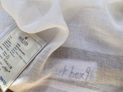 15 Berkbox96 Length Plains Textures by Houles Paris Tissu Gaya Coloris Sheer White Solid MSRP USD200+/y