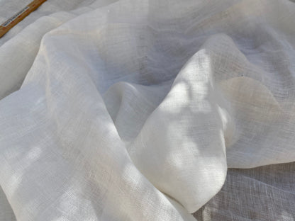 15 Berkbox96 Length Plains Textures by Houles Paris Tissu Gaya Coloris Sheer White Solid MSRP USD200+/y