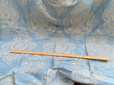 2 Berkbox97 Length Scalamandre Hillcrest Ivory On Celestial Blue Silk Renaissance Embroidery Medallion Embroidery 2.4 yds MSRP USD 394/Y
