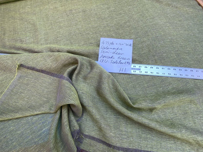 4.75yds X 120” Wide Scalamandre Semi-sheer Avocado Green Double Width