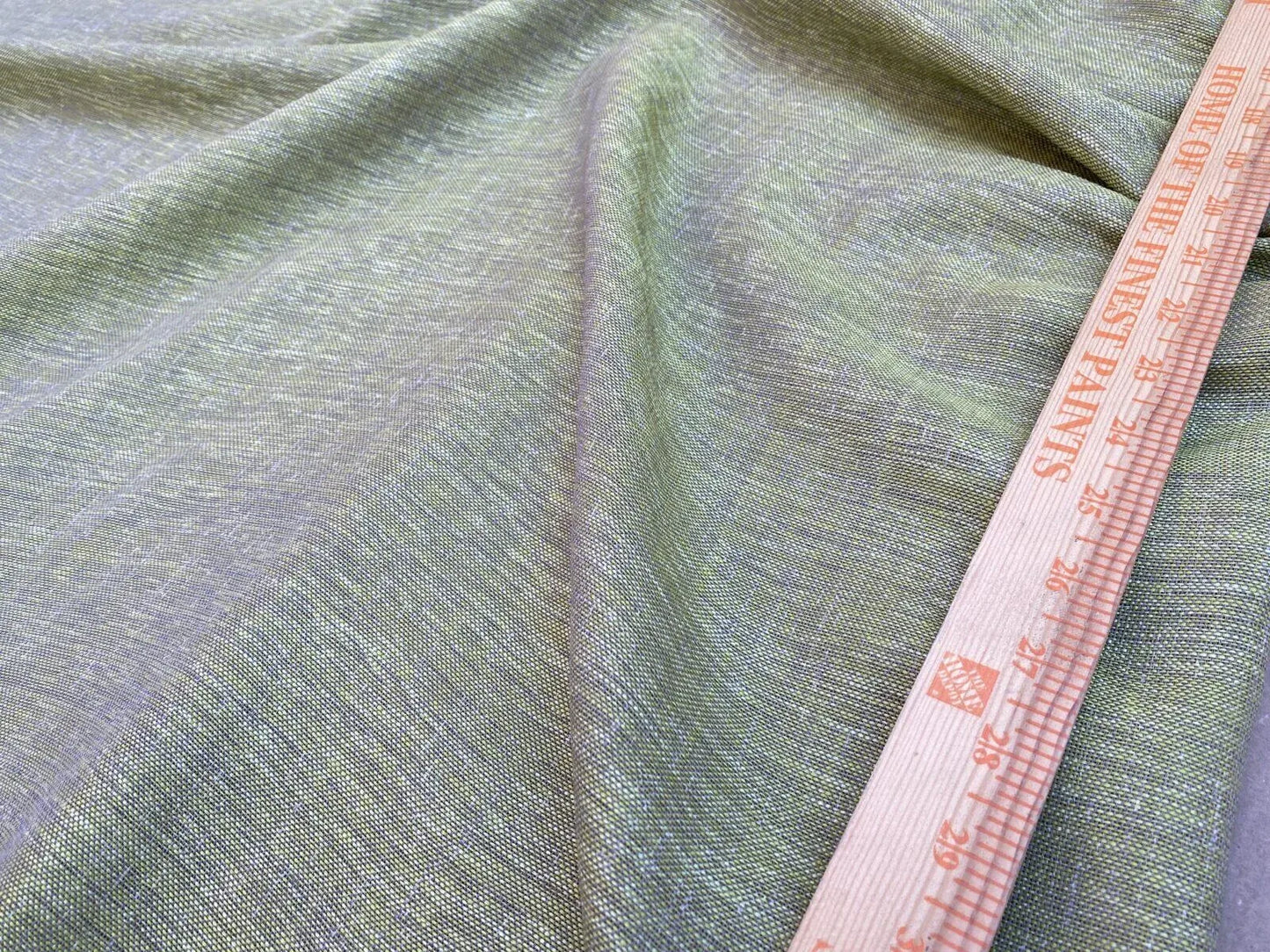 4.75yds X 120” Wide Scalamandre Semi-sheer Avocado Green Double Width