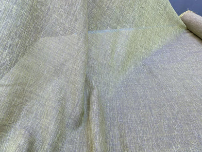 4.75yds X 120” Wide Scalamandre Semi-sheer Avocado Green Double Width