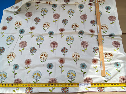 3 Berkbox97 Length Jacquard by Scalamandre Floral Fancy Blue White Coral Embroidery MSRP USD250+/y