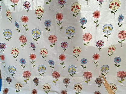 3 Berkbox97 Length Jacquard by Scalamandre Floral Fancy Blue White Coral Embroidery MSRP USD250+/y