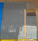 4 Berkbox97 Length Jacquard by Scalamandre Vivaldi Major Brown Cotton Polyester Chevron Stripe MSRP 200+/y