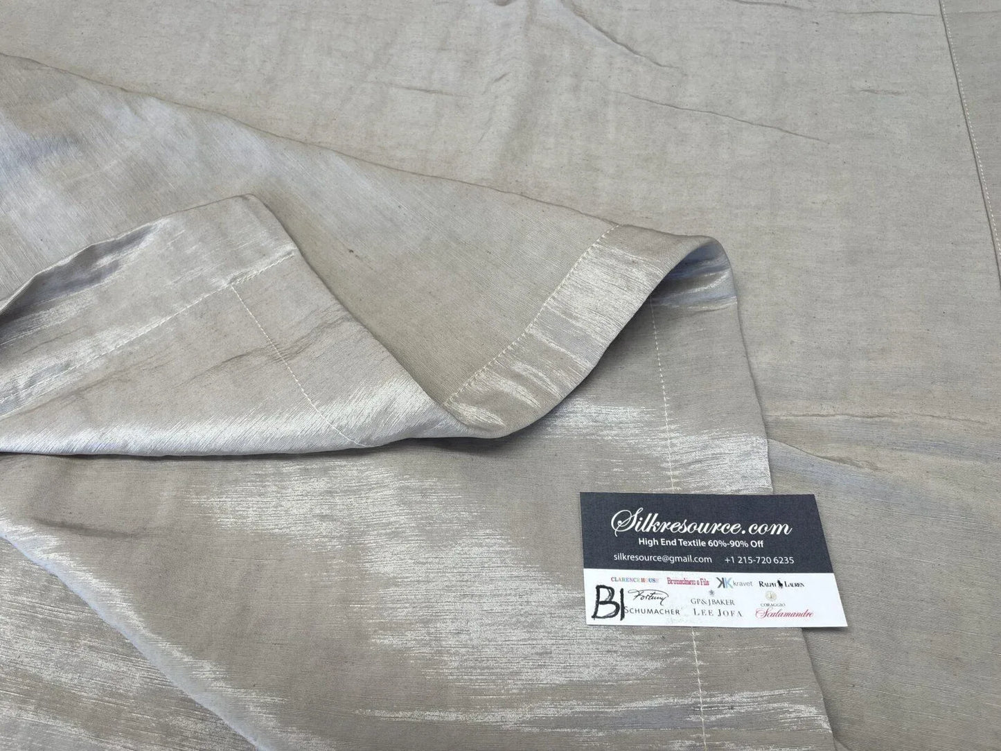 1 Berkbox1 Scalamandre Length 2.4y Silver Satin