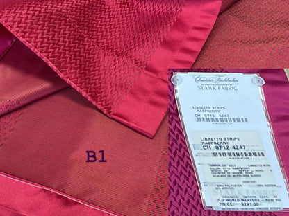 2 Berkbox1 Scalamandre Length Libretto Raspberry Pink 2.4yd MSRP USD 481/Y
