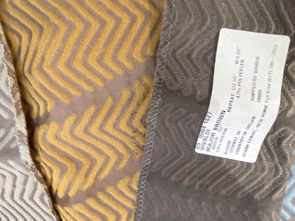 4 Berkbox97 Length Jacquard by Scalamandre Vivaldi Major Brown Cotton Polyester Chevron Stripe MSRP 200+/y