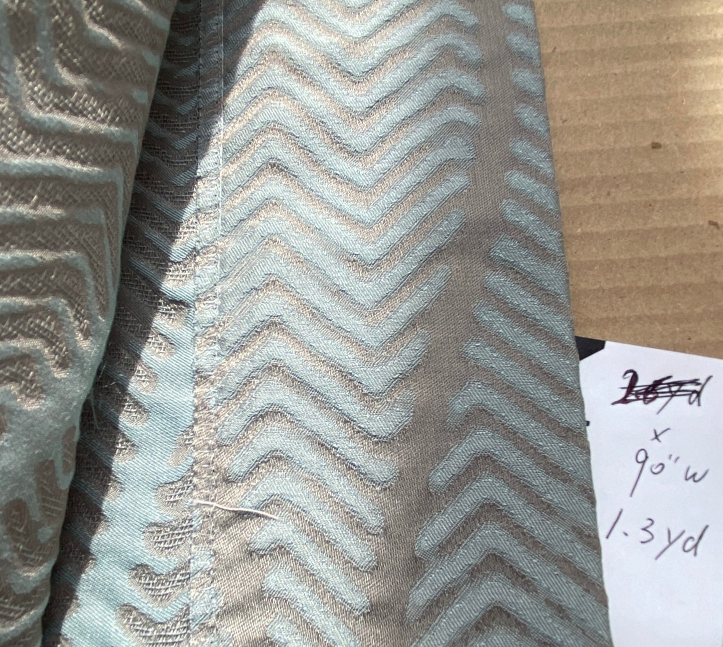 4 Berkbox97 Length Jacquard by Scalamandre Vivaldi Major Brown Cotton Polyester Chevron Stripe MSRP 200+/y