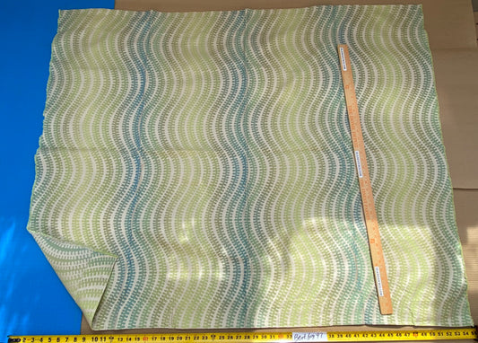 5 Berkbox97 Length Jacquard by Scalamandre Fonthill Square Silk Sensuous Stripe Aquarelle Ombre Green Blue MSRP USD 356/y