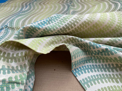 5 Berkbox97 Length Jacquard by Scalamandre Fonthill Square Silk Sensuous Stripe Aquarelle Ombre Green Blue MSRP USD 356/y
