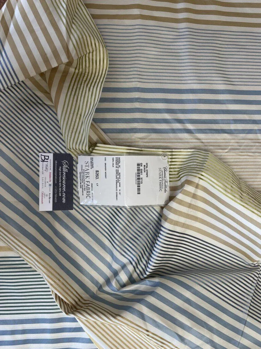 Scalamandre Opal Stripe - Yellow Blue