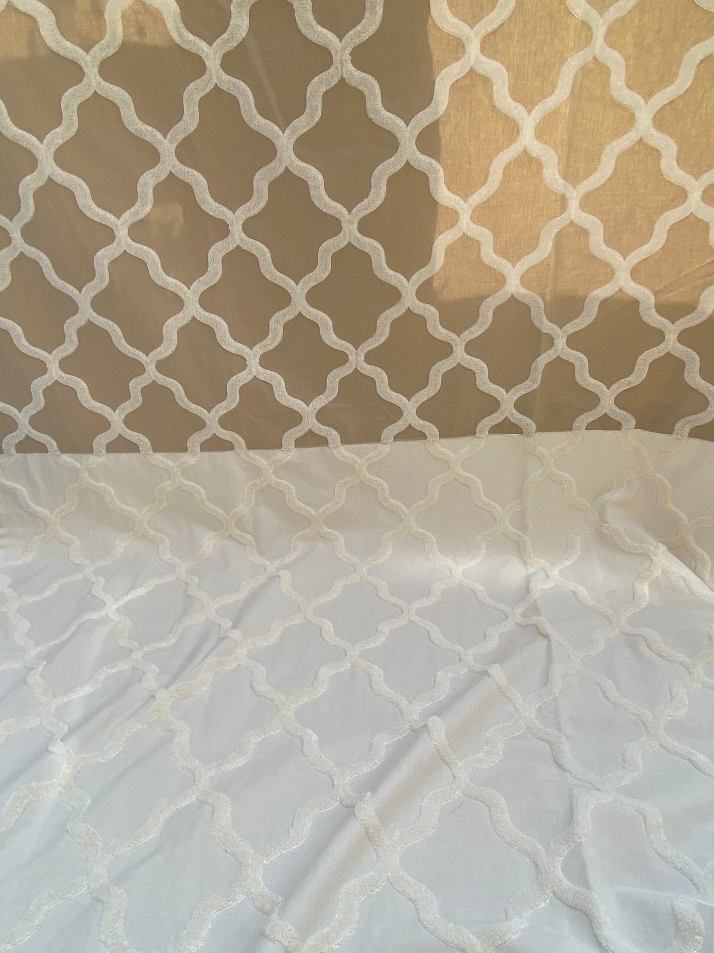 7 Berkbox97 Length Jacquard by Scalamandre Fonthill Astley Boucle Brown White Cream Diamond Ogee MSRP USD 338/Y