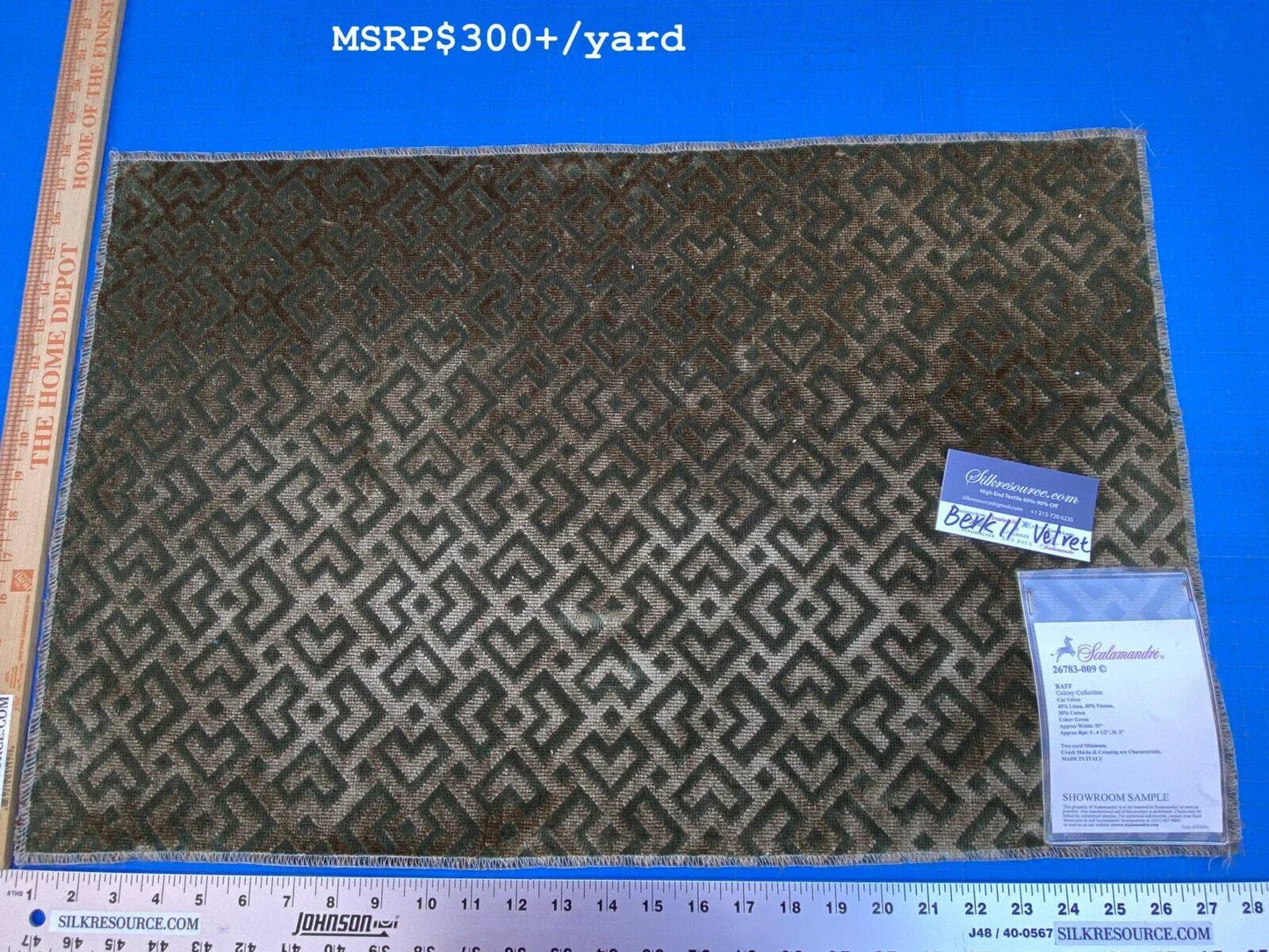 15 Berkbox11 Scalamandre Velvet Raff Colony Collection Green