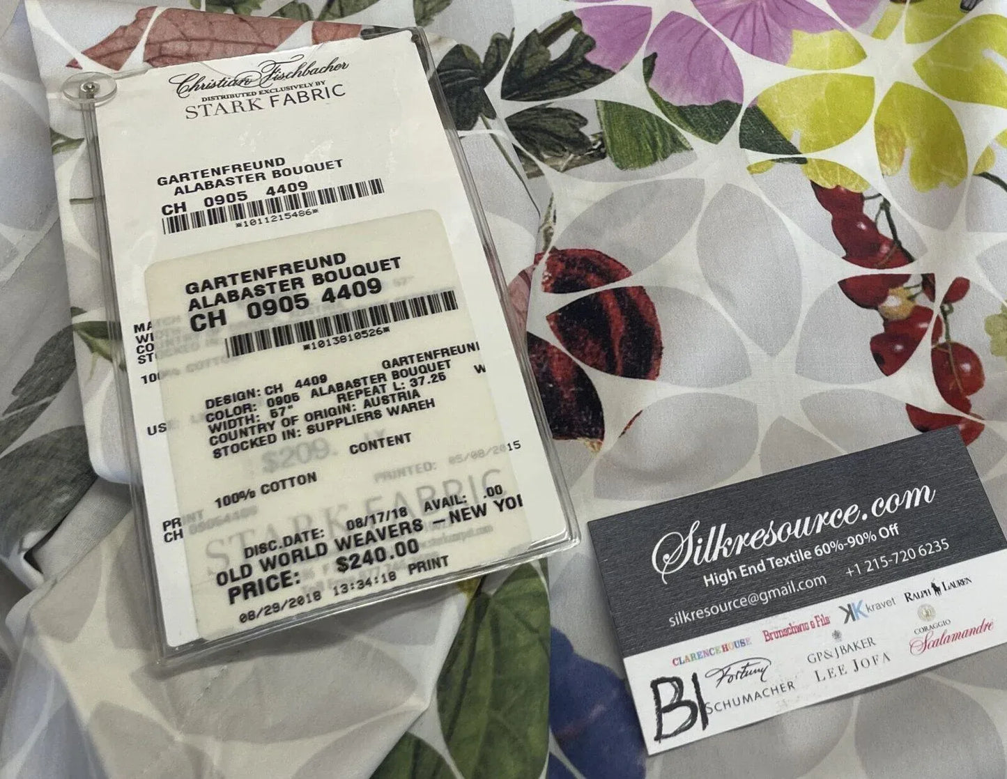 7 Berkbox1 Scalamandre Length  Alabaster Bouquet MSRP USD 240/yd