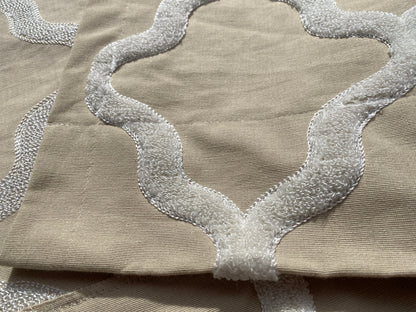 7 Berkbox97 Length Jacquard by Scalamandre Fonthill Astley Boucle Brown White Cream Diamond Ogee MSRP USD 338/Y