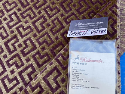 20 Berkbox11 Scalamandre Velvet Raff Colony Collection Plum