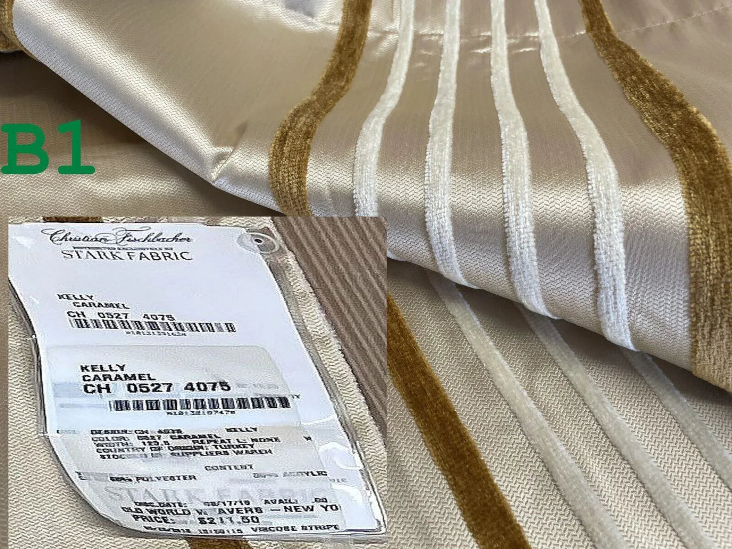 Scalamandre Kelly Stripe Satin - Mocha Silver Gray