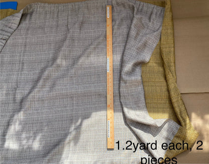 9 Berkbox97 Length Jacquard by LeLievre Paris Briscola M1 Gold Gray Solid Polyester MSRP 300+/y