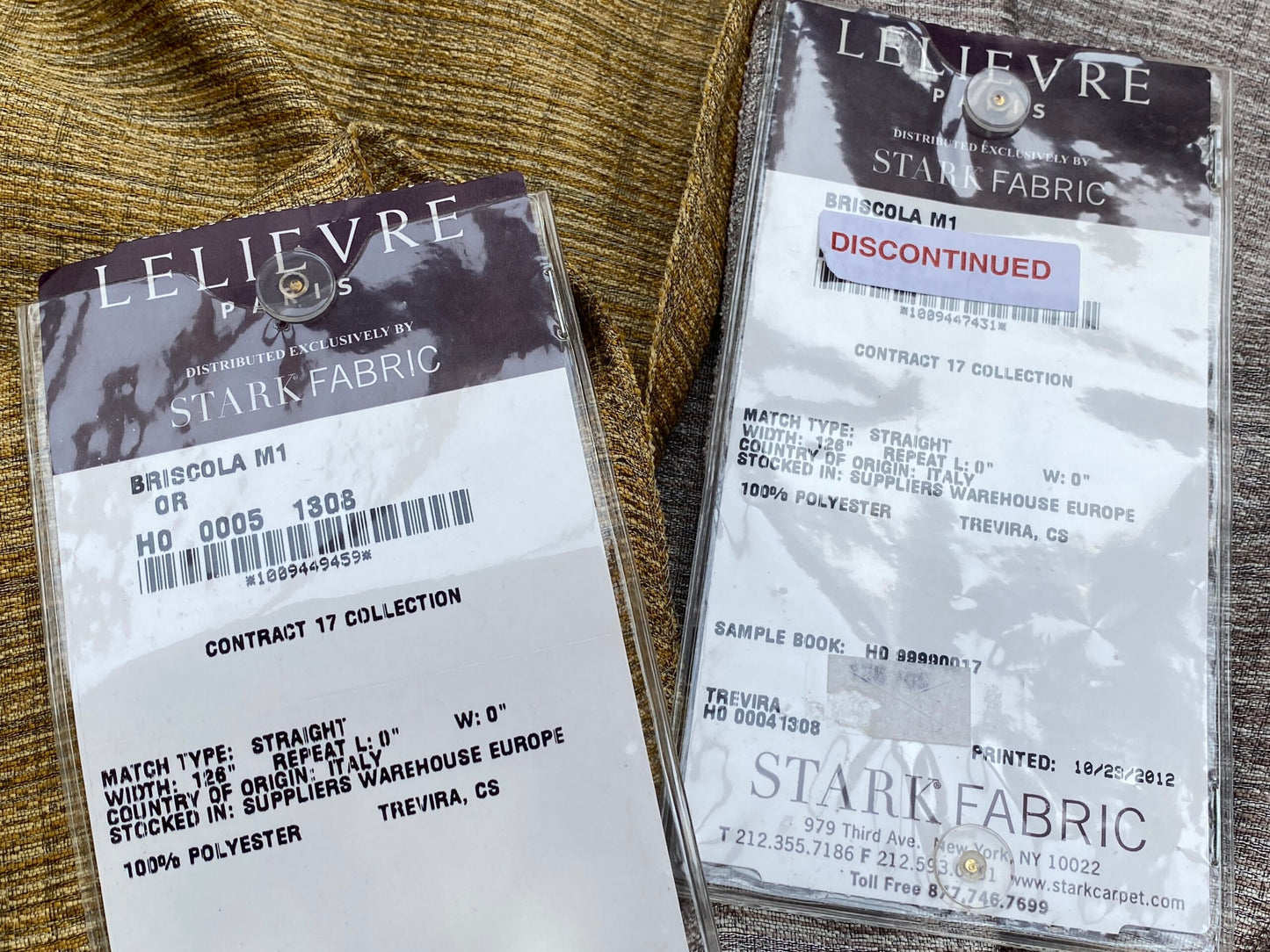 9 Berkbox97 Length Jacquard by LeLievre Paris Briscola M1 Gold Gray Solid Polyester MSRP 300+/y