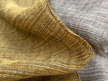 9 Berkbox97 Length Jacquard by LeLievre Paris Briscola M1 Gold Gray Solid Polyester MSRP 300+/y