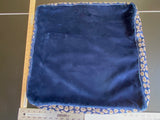 Pillow Case only Scalamandre Catwalk Velvet with beaded edge 20x20" Deep Navy Blue MSRP$1100+