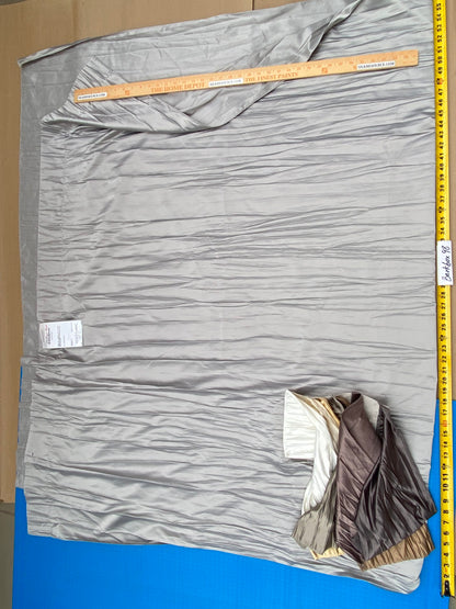 1 Berkbox98 Length Plains Texture by Christian Fischbacher Atlas Plisse Steel Gray Solid Polyester MSRP USD300+/y