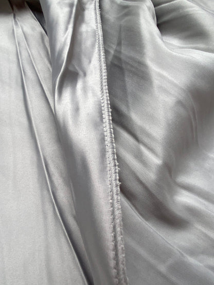 1 Berkbox98 Length Plains Texture by Christian Fischbacher Atlas Plisse Steel Gray Solid Polyester MSRP USD300+/y