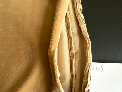 Pillow Case only Scalamandre Catwalk Velvet with beaded edge 20x20" Desert Almond Warm MSRP$1100+