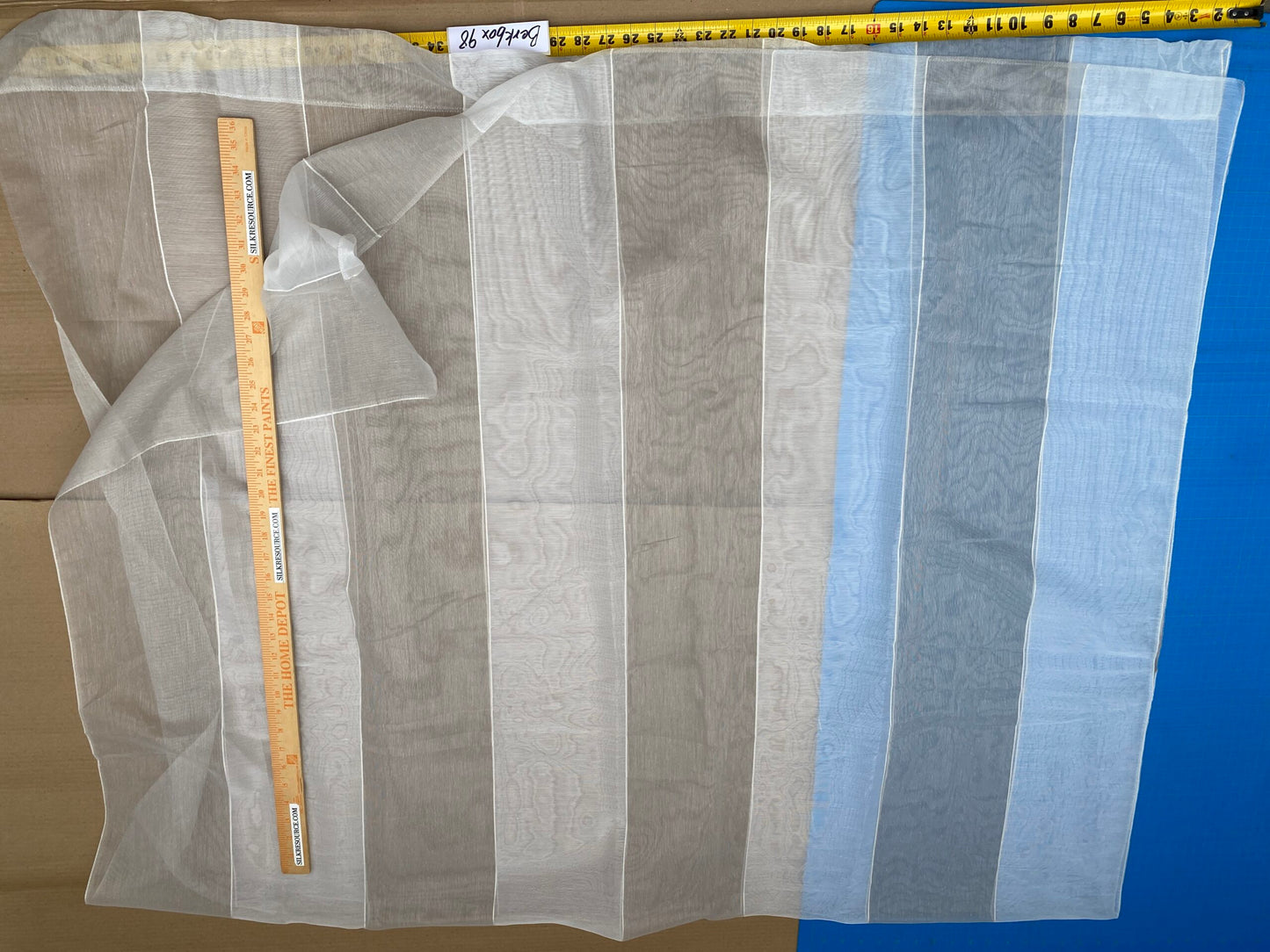4 Berkbox98 Length Sheers by Christian Fischbacher Dialog White Stripe Sheer Polyester MSRP USD 200+/y