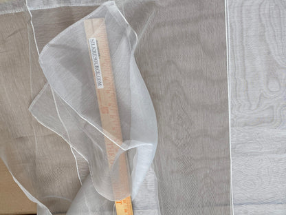 4 Berkbox98 Length Sheers by Christian Fischbacher Dialog White Stripe Sheer Polyester MSRP USD 200+/y