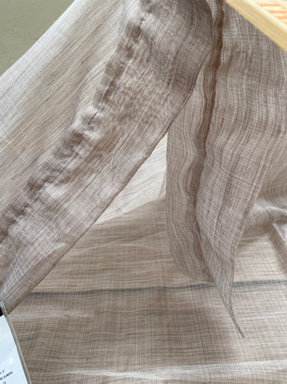 6 Berkbox98 Length Sheers by Lelievre Paris Manille M1 Fumee Texture Gray Sheers MSRP USD310/y