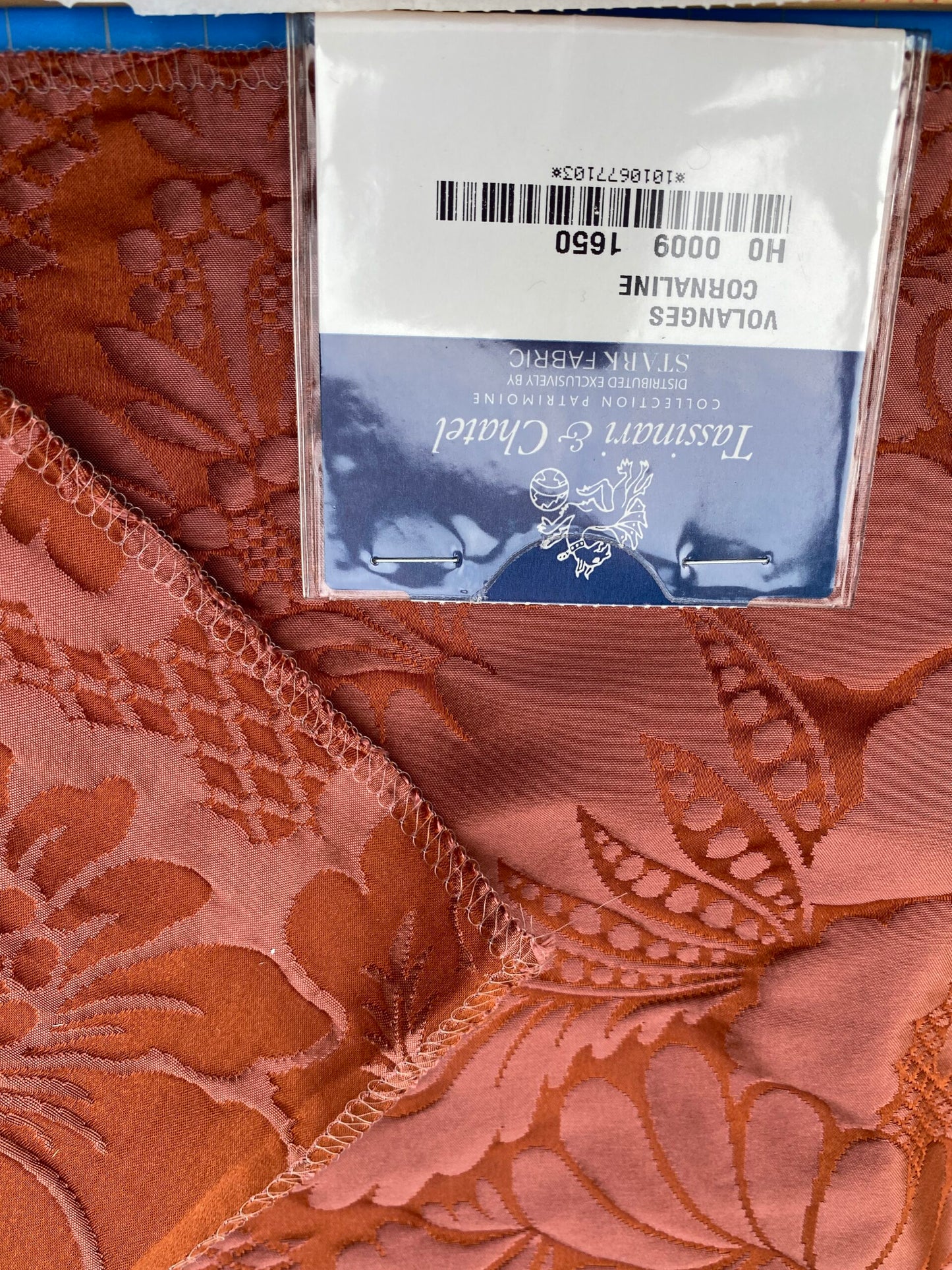 7 Berkbox98 Square Jacquard by Scalamandre Tassinari and Chatel Volanges Cornaline Silk Damask Floral Red 23×24 inches MSRP USD1414/y