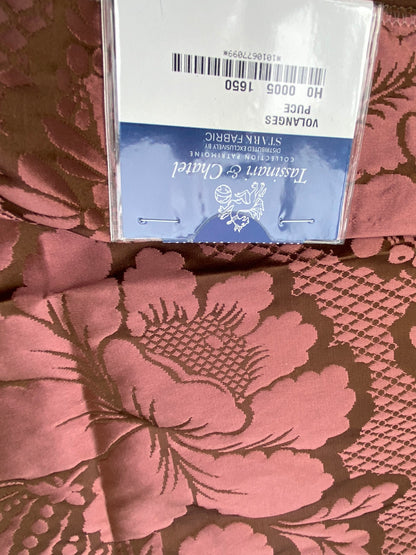 8 Berkbox98 Square Jacquard by Scalamandre Tassinari and Chatel Volanges Puce Silk Damask Floral Brownish Purple 23×24 inches MSRP USD1414/y