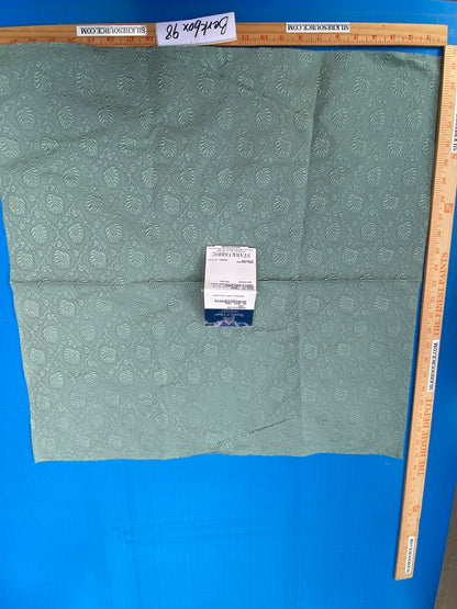 9 Berkbox98 Square Jacquard by Scalamandre Tassinari and Chatel Pommes De Pin Jade Green Botanical Foliage MSP USD976/y