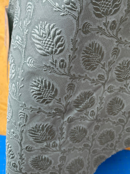 9 Berkbox98 Square Jacquard by Scalamandre Tassinari and Chatel Pommes De Pin Jade Green Botanical Foliage MSP USD976/y