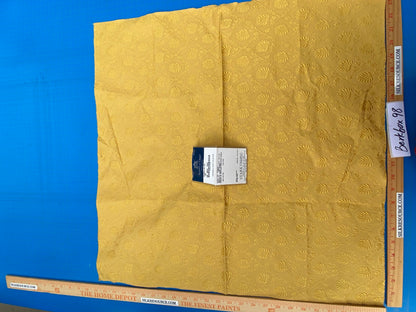 10 Berkbox98 Square Jacquard by Scalamandre Tassinari and Chatel Pommes De Pin Or Yellow Botanical Foliage MSP USD976/y