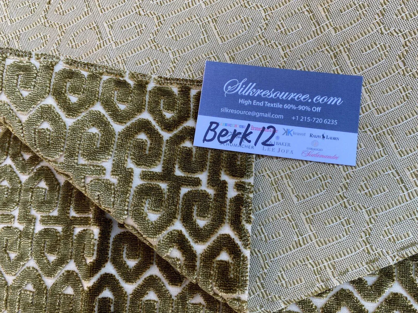 25 Berkbox12 Scalamandre Velvet Green And Tan