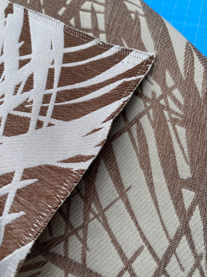 16 Berkbox98 Square Jacquard by Lelievre Cuba Ecorce Tropical Brown White Botanical Foliage MSRP USD556/y