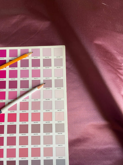 By Yard Scalamandre Thick Silk Satin Academy mauve Red Lavender MSRP USD 436/Y