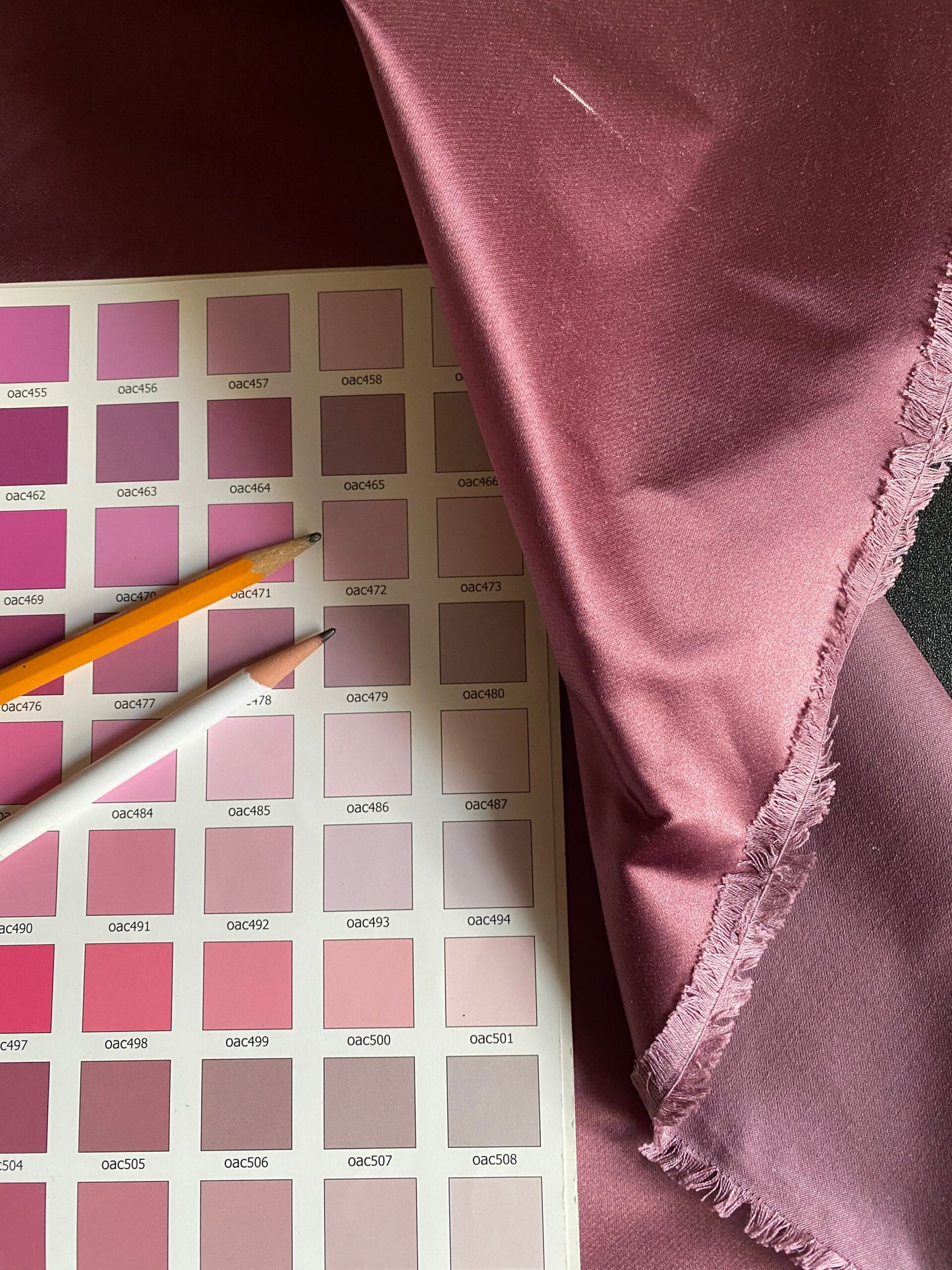 By Yard Scalamandre Thick Silk Satin Academy mauve Red Lavender MSRP USD 436/Y