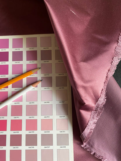 By Yard Scalamandre Thick Silk Satin Academy mauve Red Lavender MSRP USD 436/Y